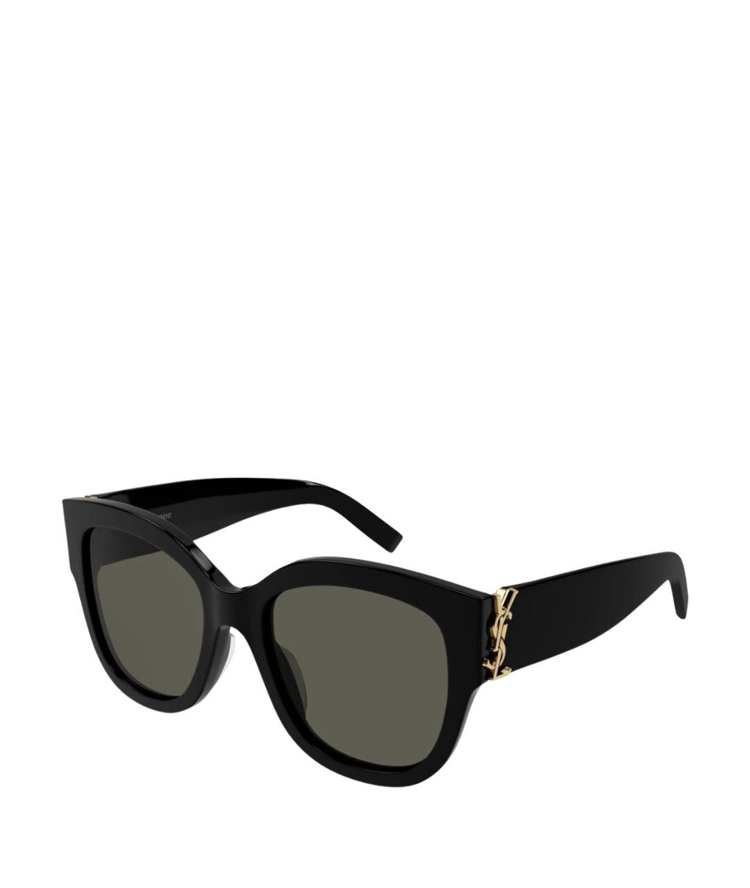 SAINT LAURENT Черные пластиковые солнцезащитные очки, фото 1