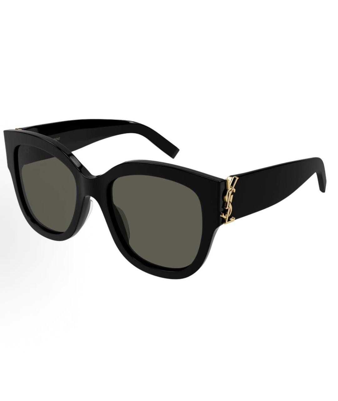 SAINT LAURENT Черные пластиковые солнцезащитные очки, фото 4