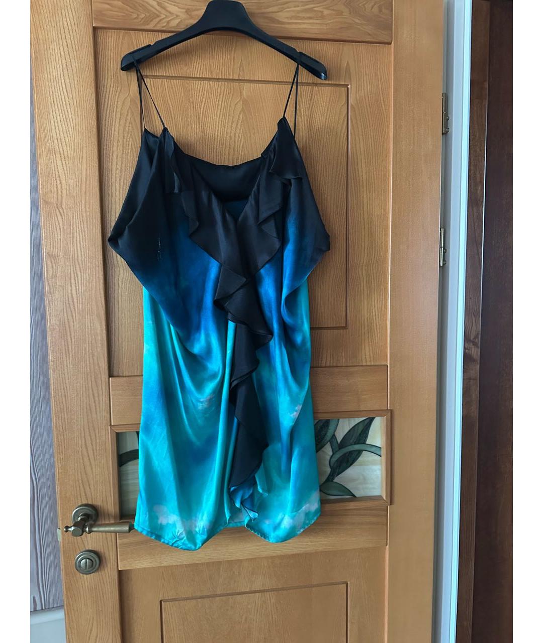 JUST CAVALLI Мульти шелковое коктейльное платье, фото 2