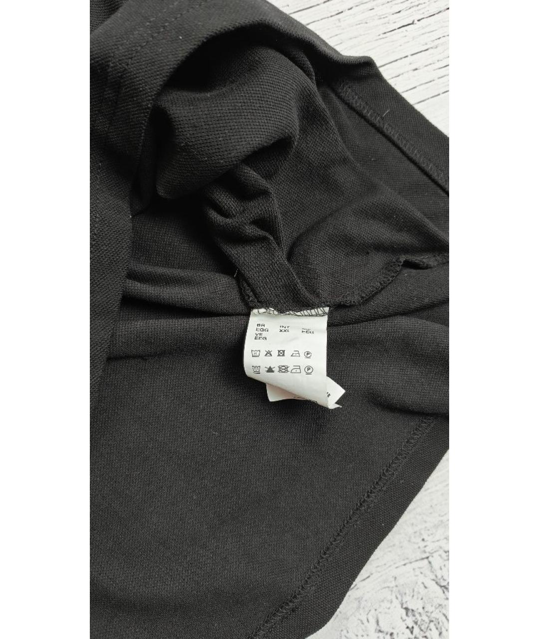 HUGO BOSS Черное хлопковое поло с коротким рукавом, фото 4