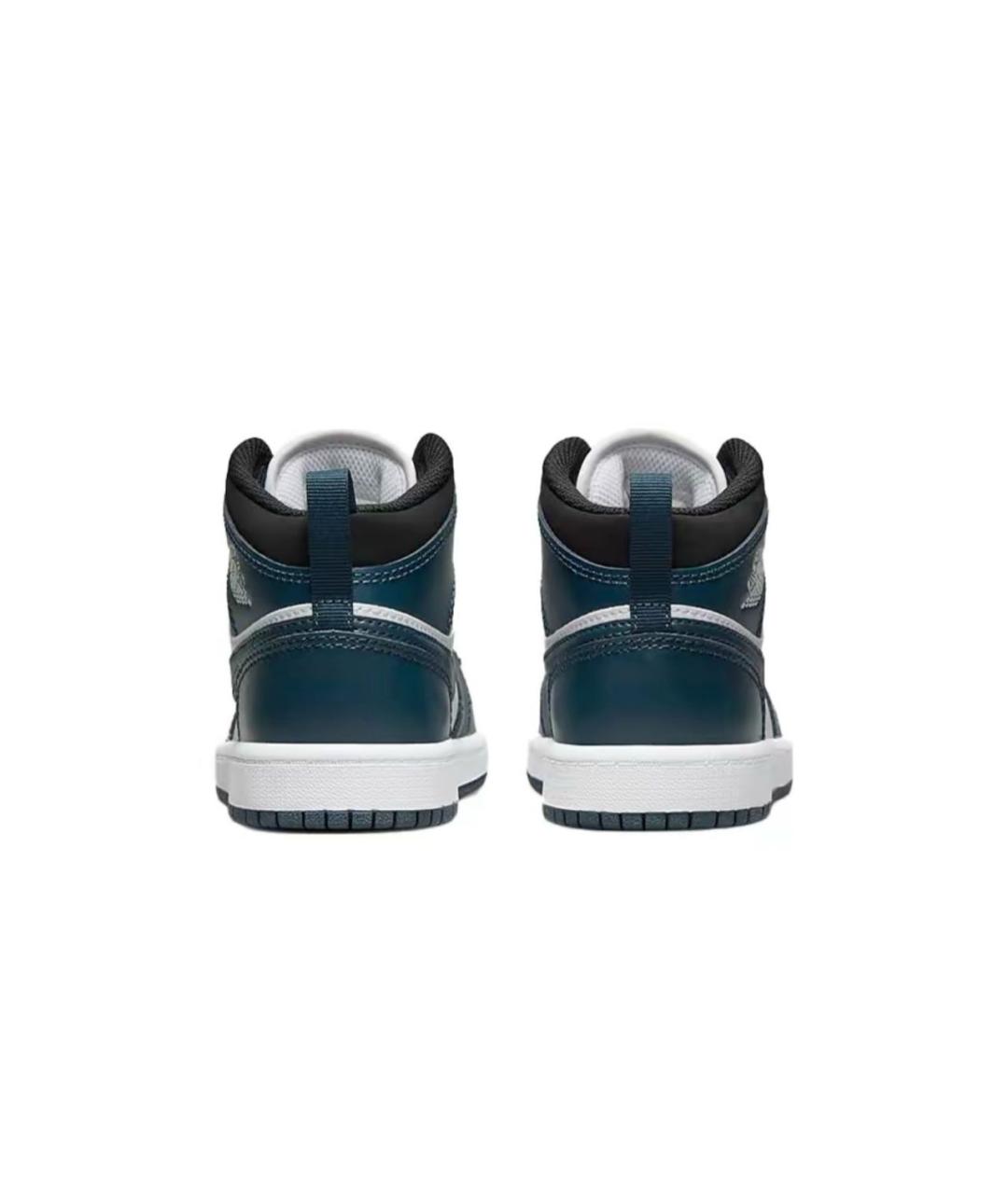 JORDAN Темно-синие кожаные кеды, фото 4