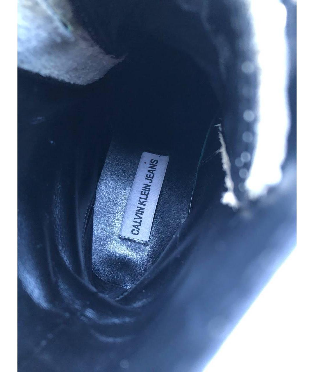 CALVIN KLEIN Белые кожаные ботинки, фото 3