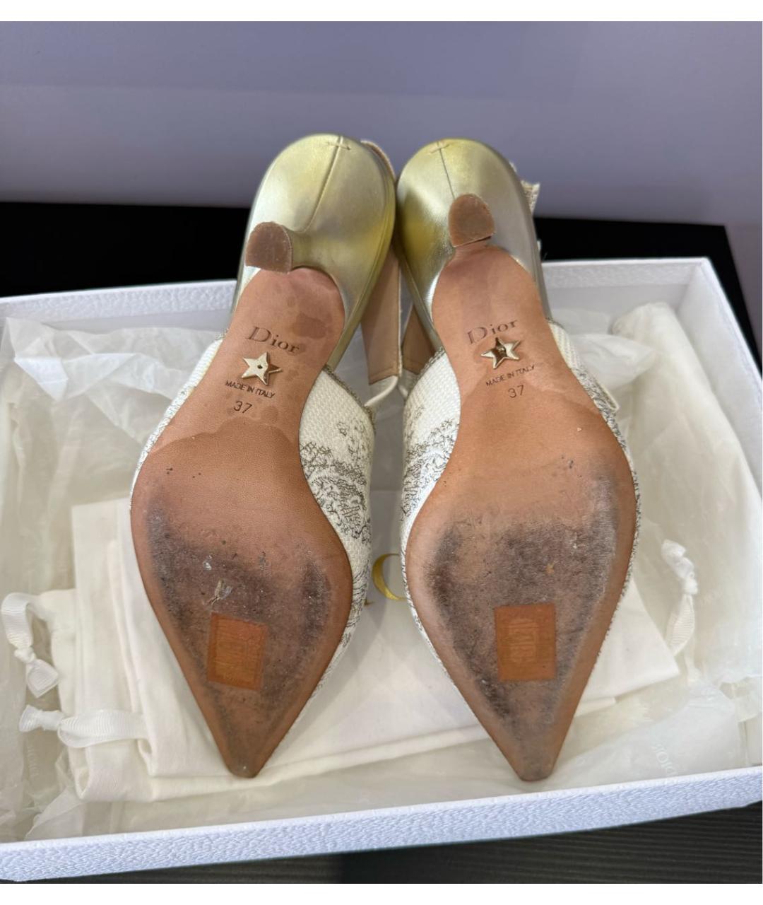 CHRISTIAN DIOR Мульти текстильные туфли, фото 8