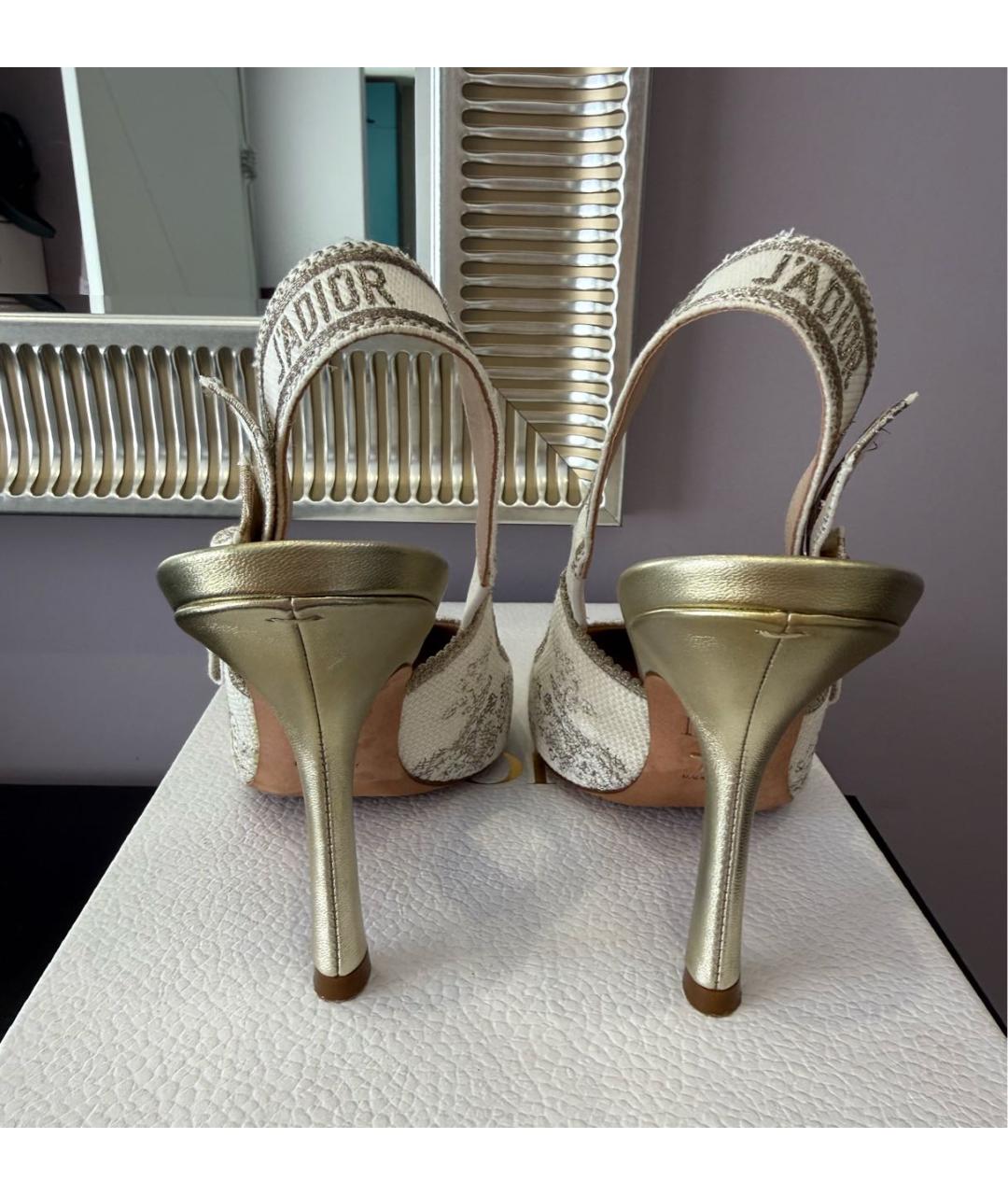 CHRISTIAN DIOR Мульти текстильные туфли, фото 3