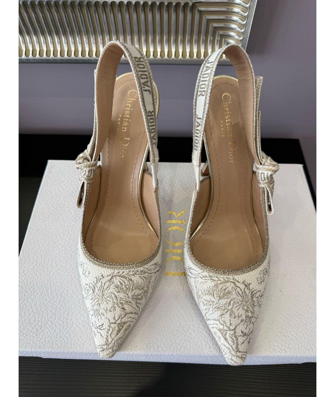 CHRISTIAN DIOR Мульти текстильные туфли, фото 2