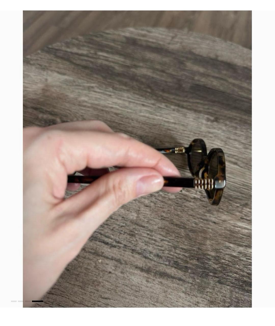 MIU MIU Коричневые пластиковые солнцезащитные очки, фото 5