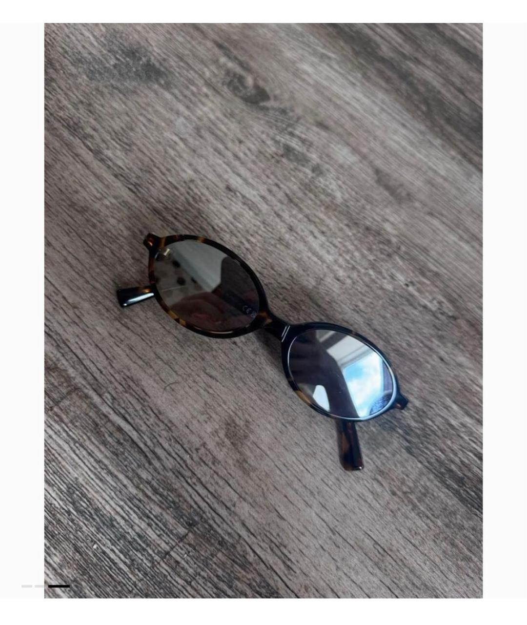 MIU MIU Коричневые пластиковые солнцезащитные очки, фото 3