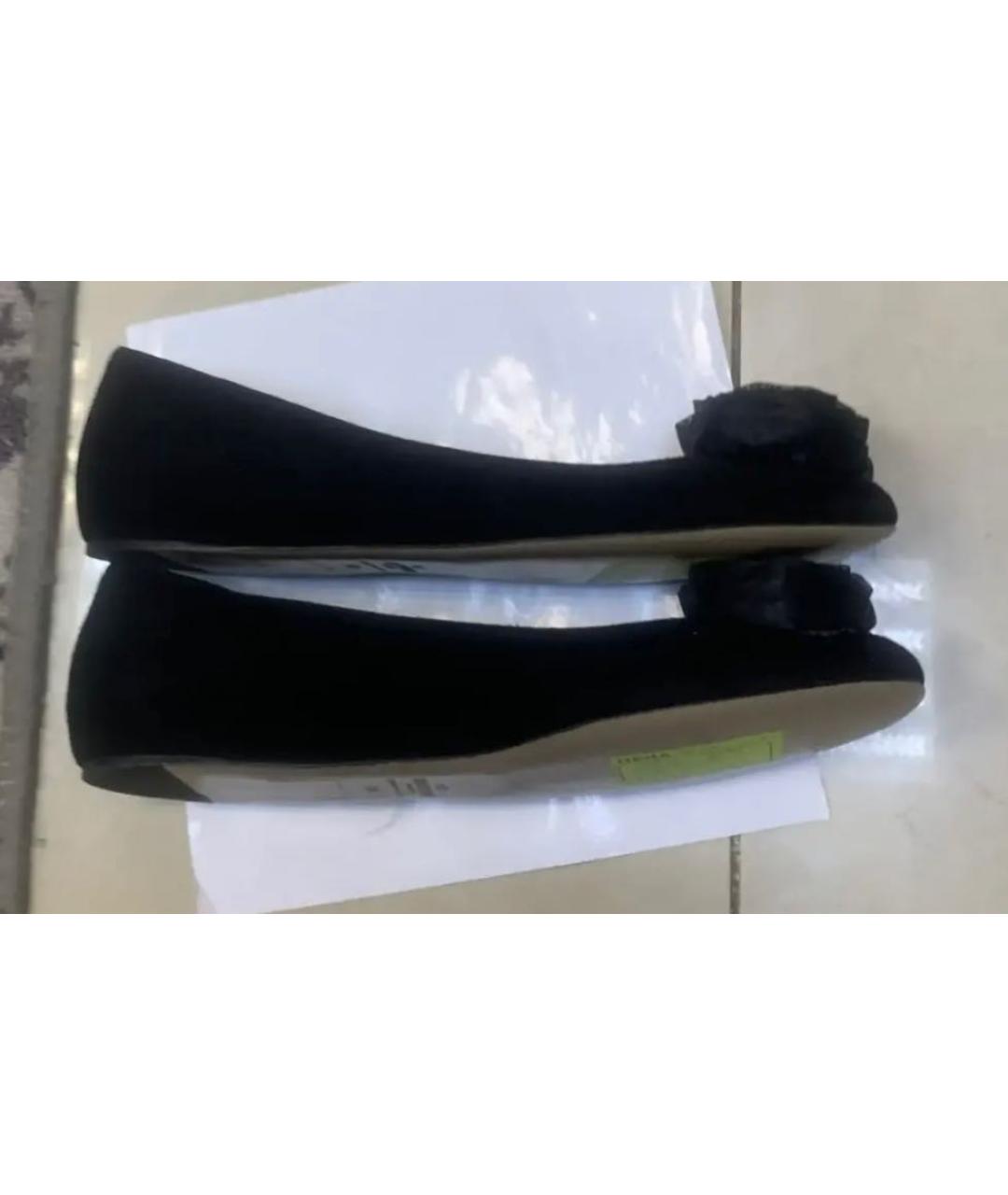 VALENTINO Черные замшевые балетки, фото 6