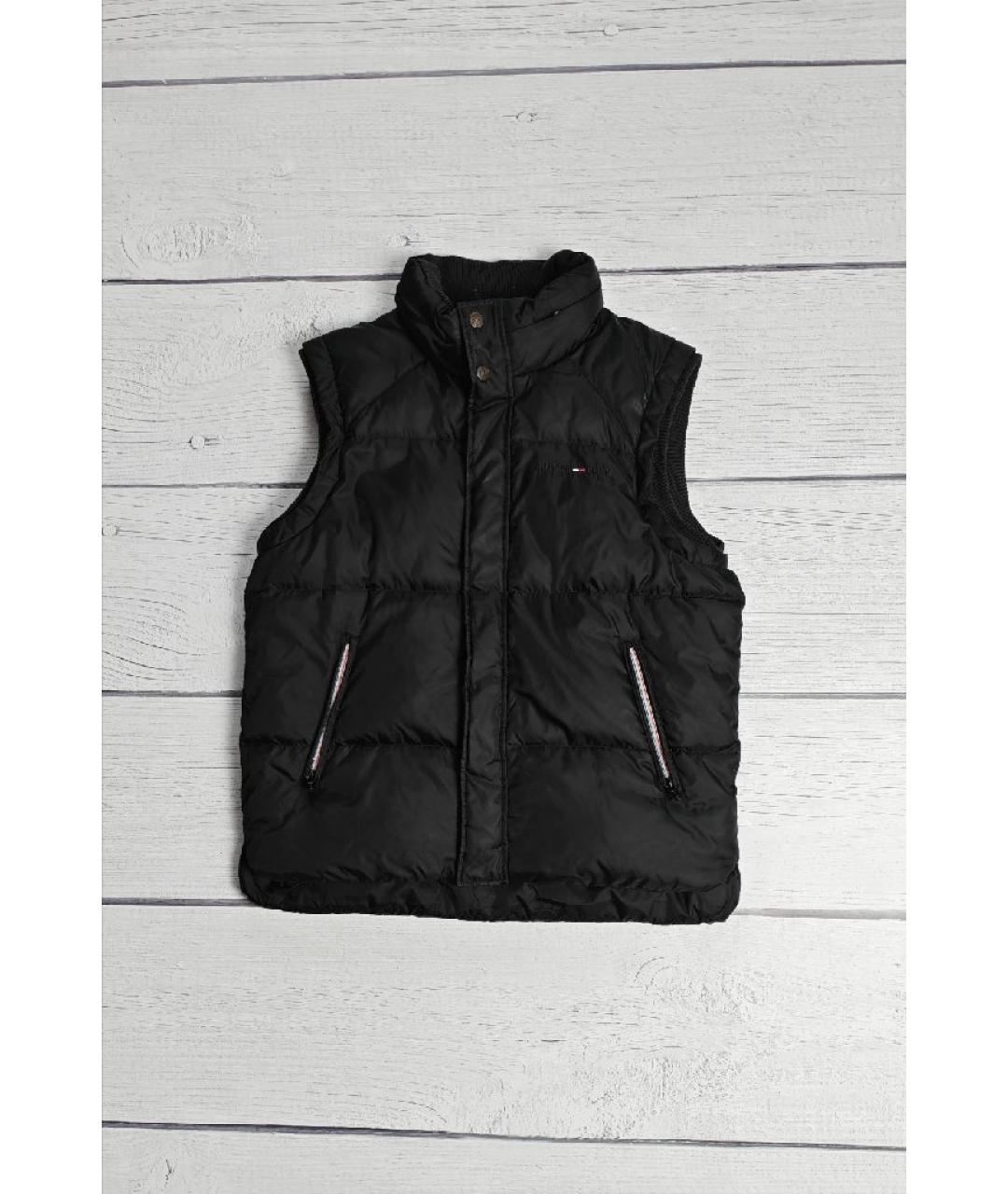 TOMMY HILFIGER Черный полиэстеровый жилет, фото 6