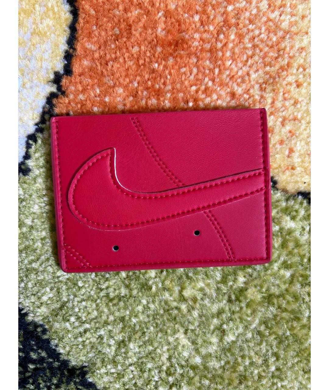 NIKE Красный кожаный кардхолдер, фото 7