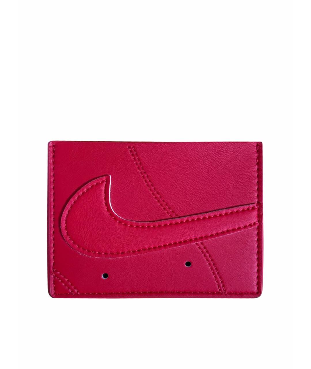 NIKE Красный кожаный кардхолдер, фото 1