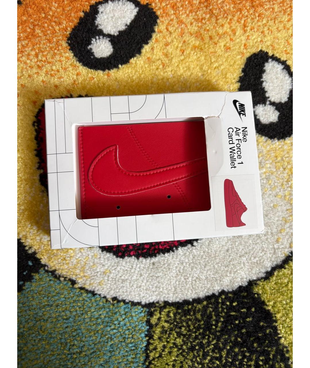 NIKE Красный кожаный кардхолдер, фото 5
