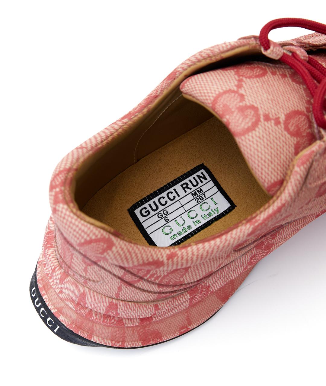 GUCCI Розовые текстильные кроссовки, фото 8