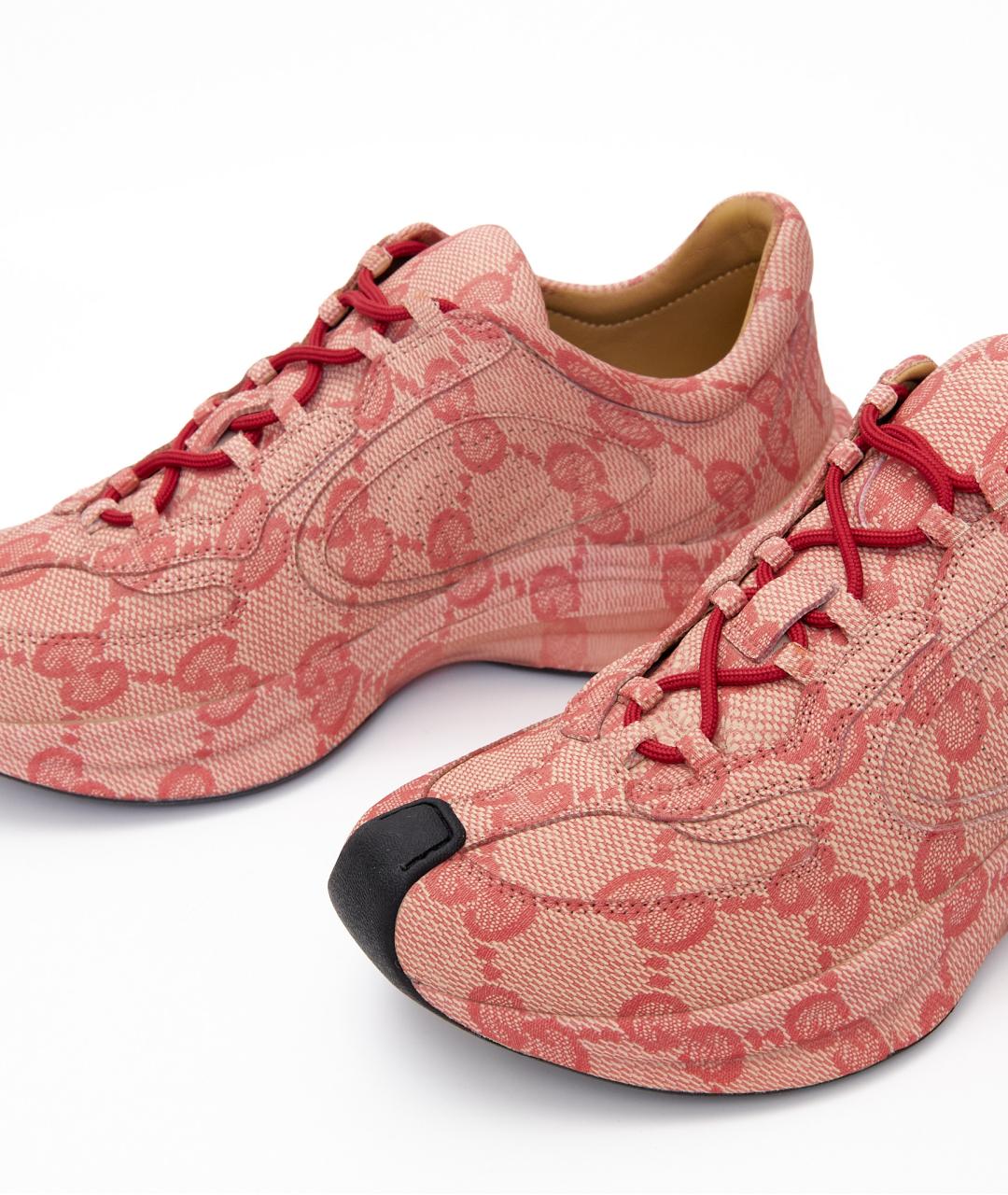 GUCCI Розовые текстильные кроссовки, фото 6