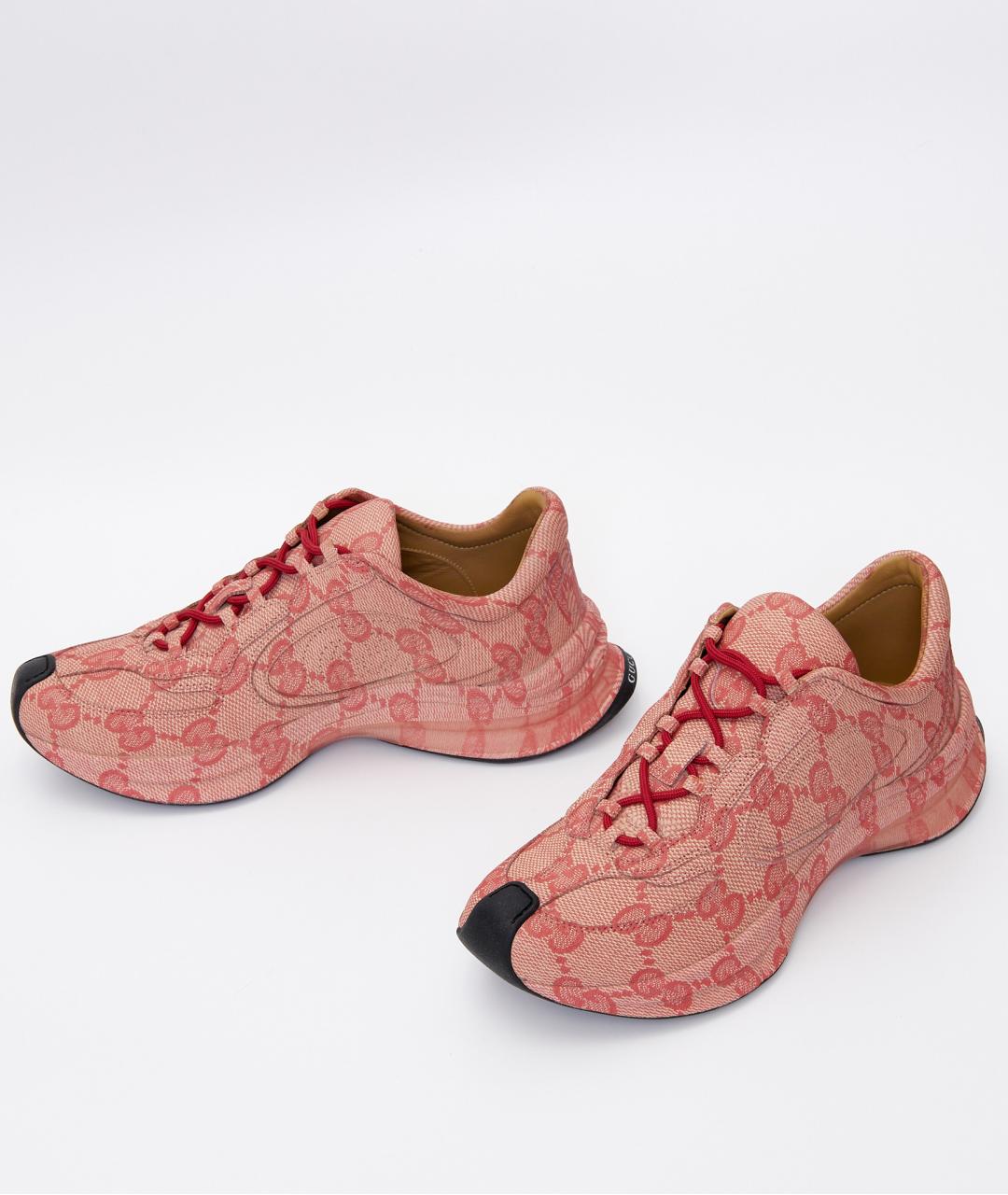 GUCCI Розовые текстильные кроссовки, фото 4