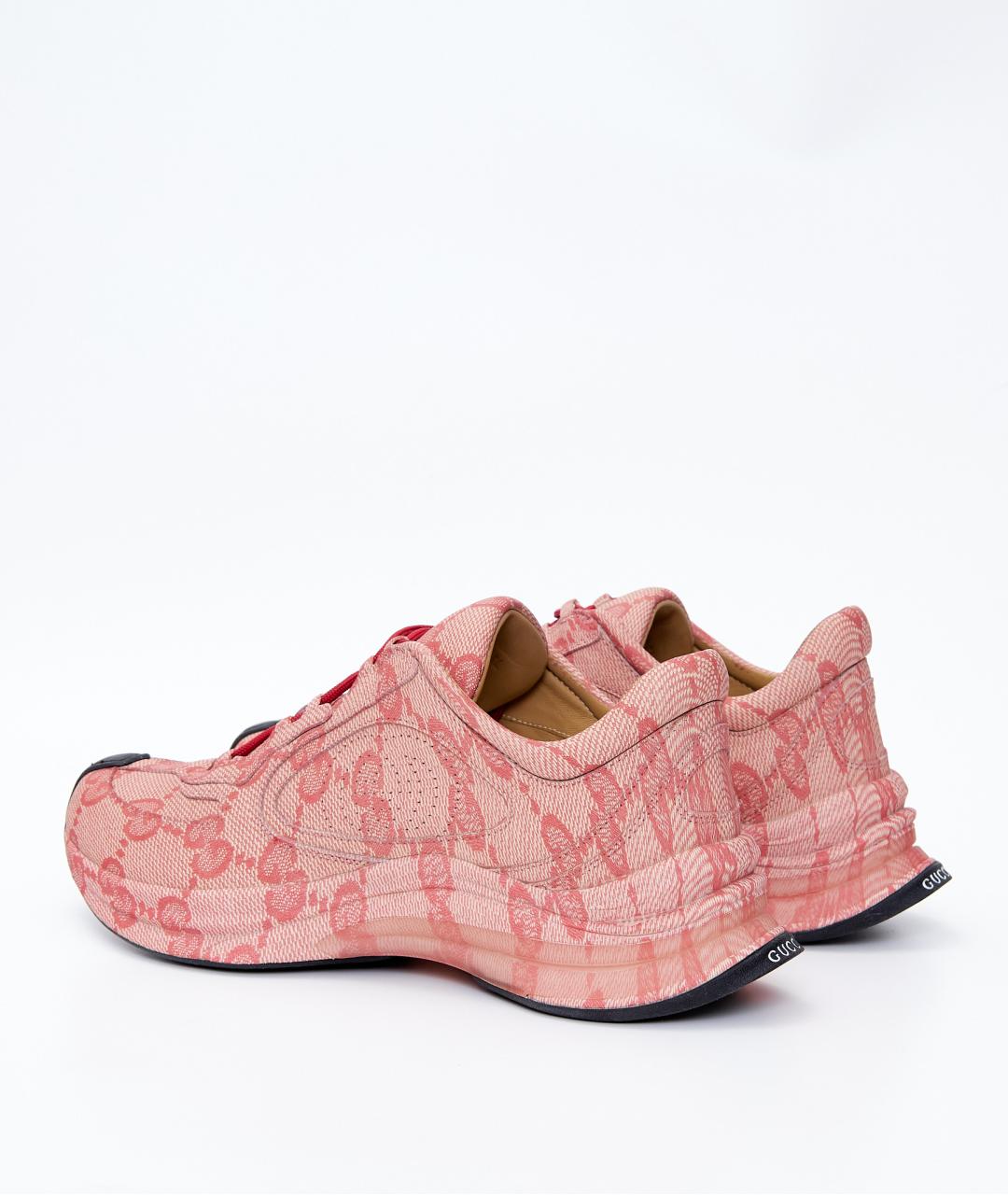 GUCCI Розовые текстильные кроссовки, фото 3