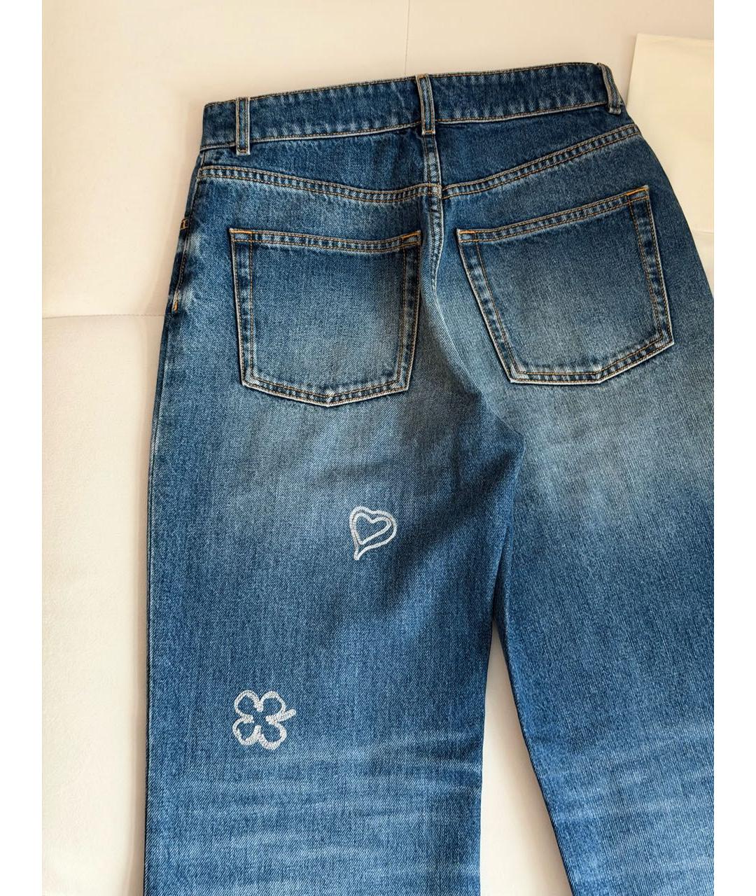 CHANEL Синие хлопковые прямые джинсы, фото 4