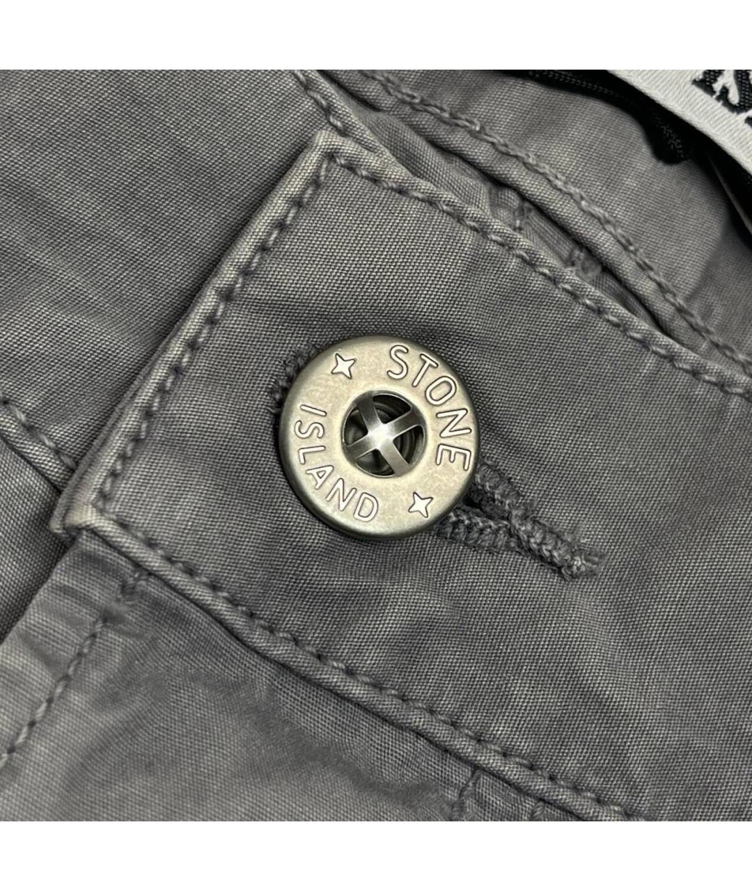 STONE ISLAND Серые повседневные брюки, фото 7