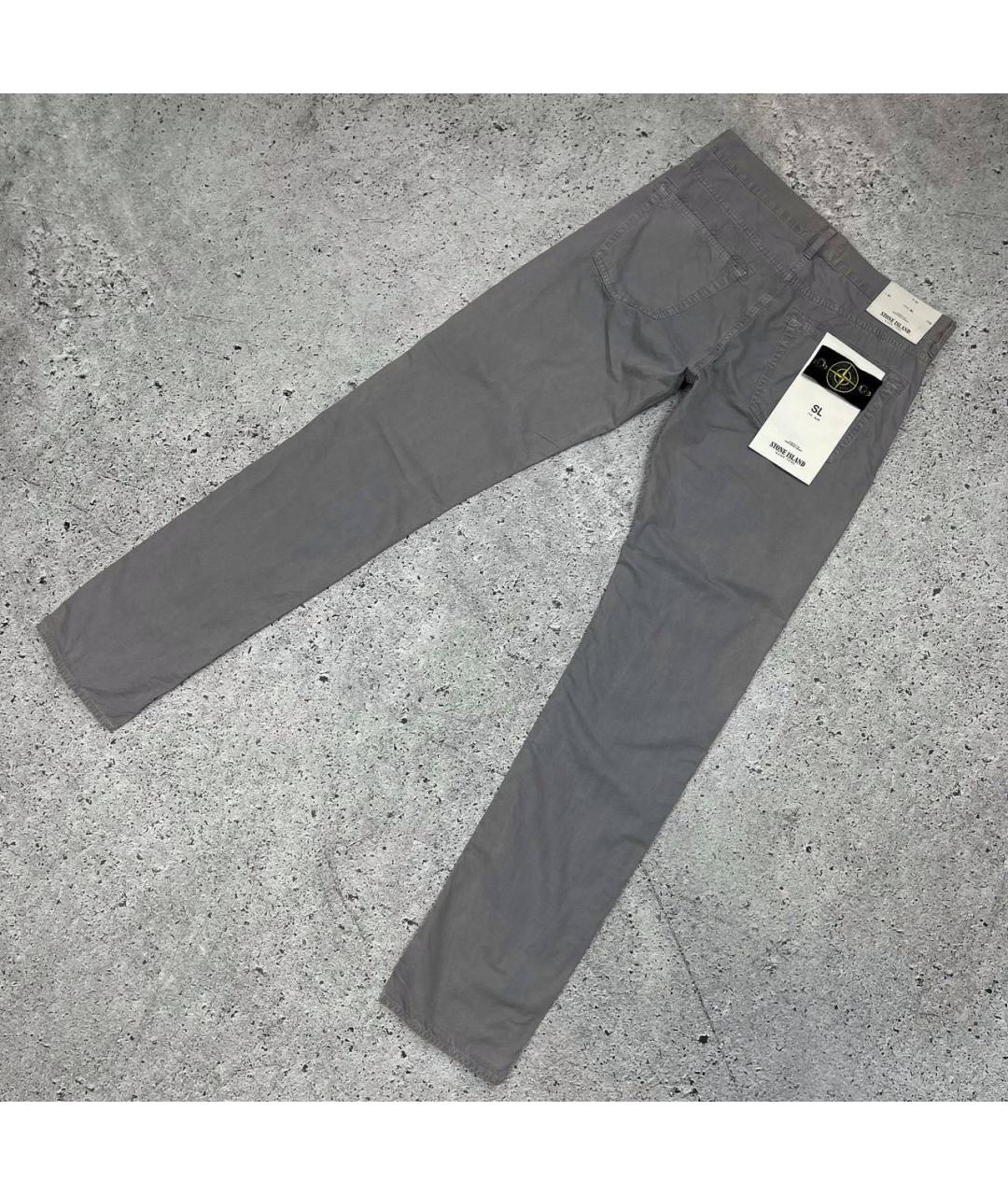 STONE ISLAND Серые повседневные брюки, фото 9