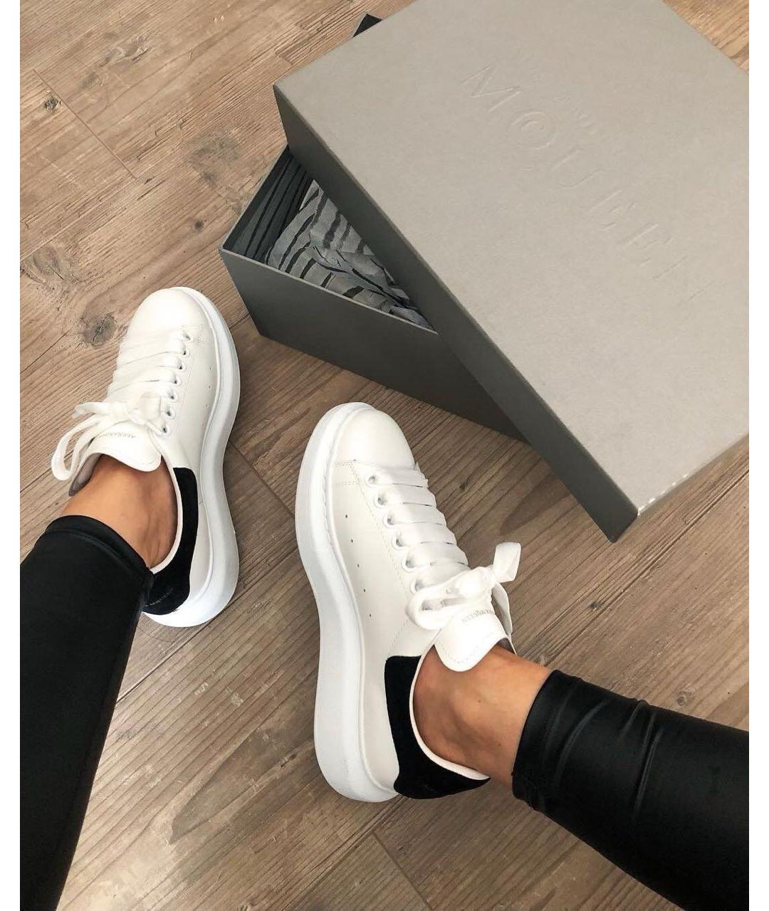 ALEXANDER MCQUEEN Белые кожаные кеды, фото 7