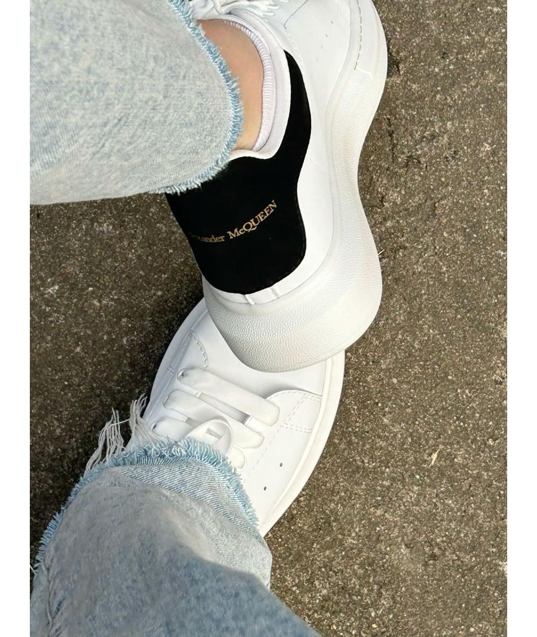 ALEXANDER MCQUEEN Белые кожаные кеды, фото 5