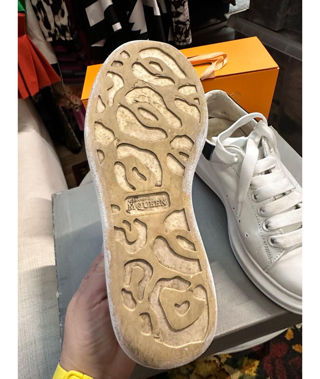 ALEXANDER MCQUEEN Белые кожаные кеды, фото 6