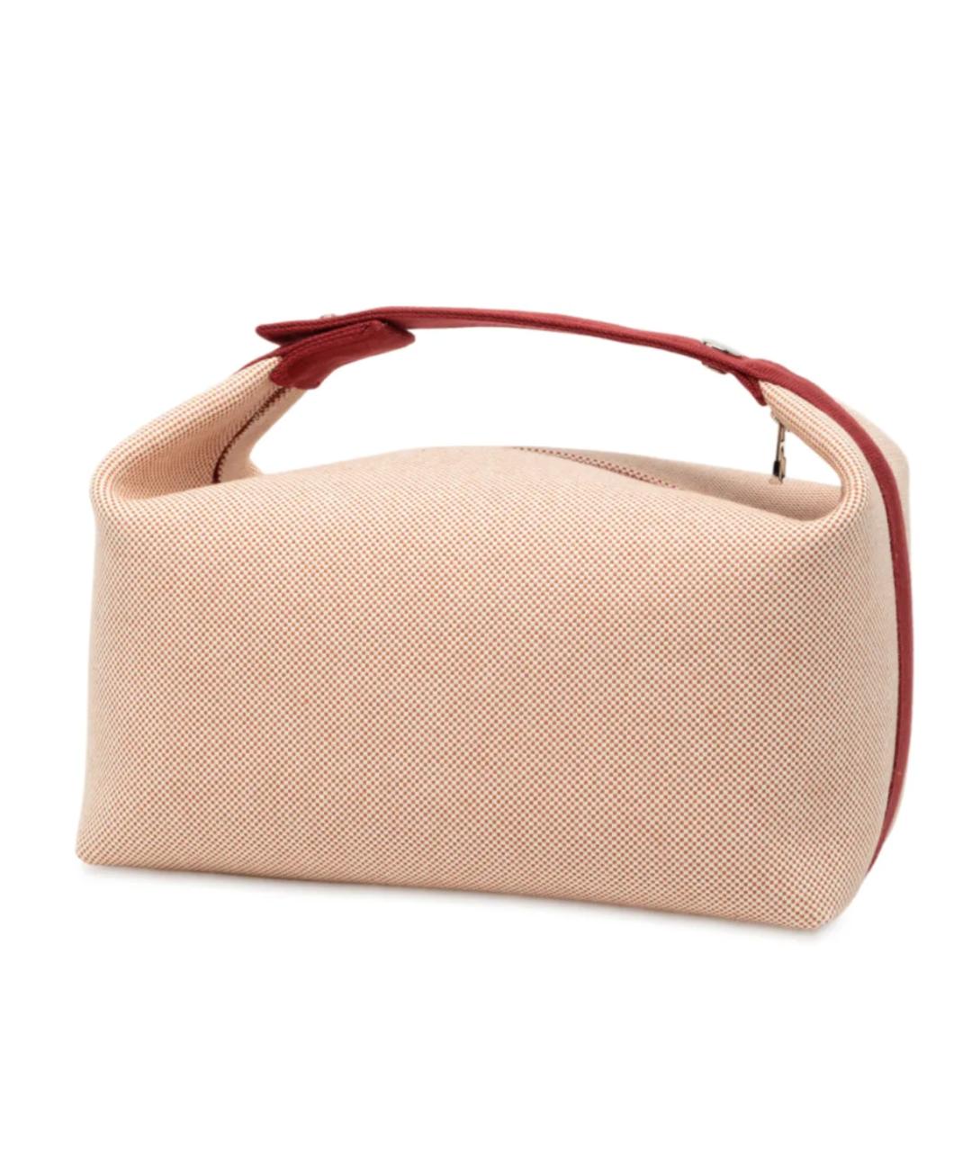 HERMES Оранжевая хлопковая косметичка, фото 2