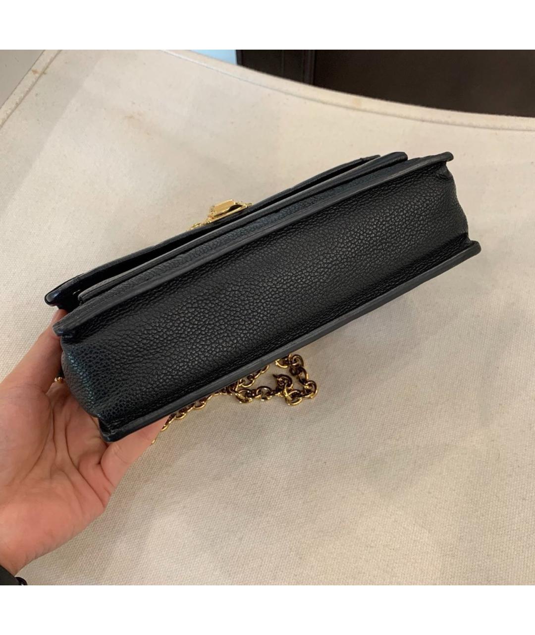 LOUIS VUITTON Черная кожаная сумка через плечо, фото 4