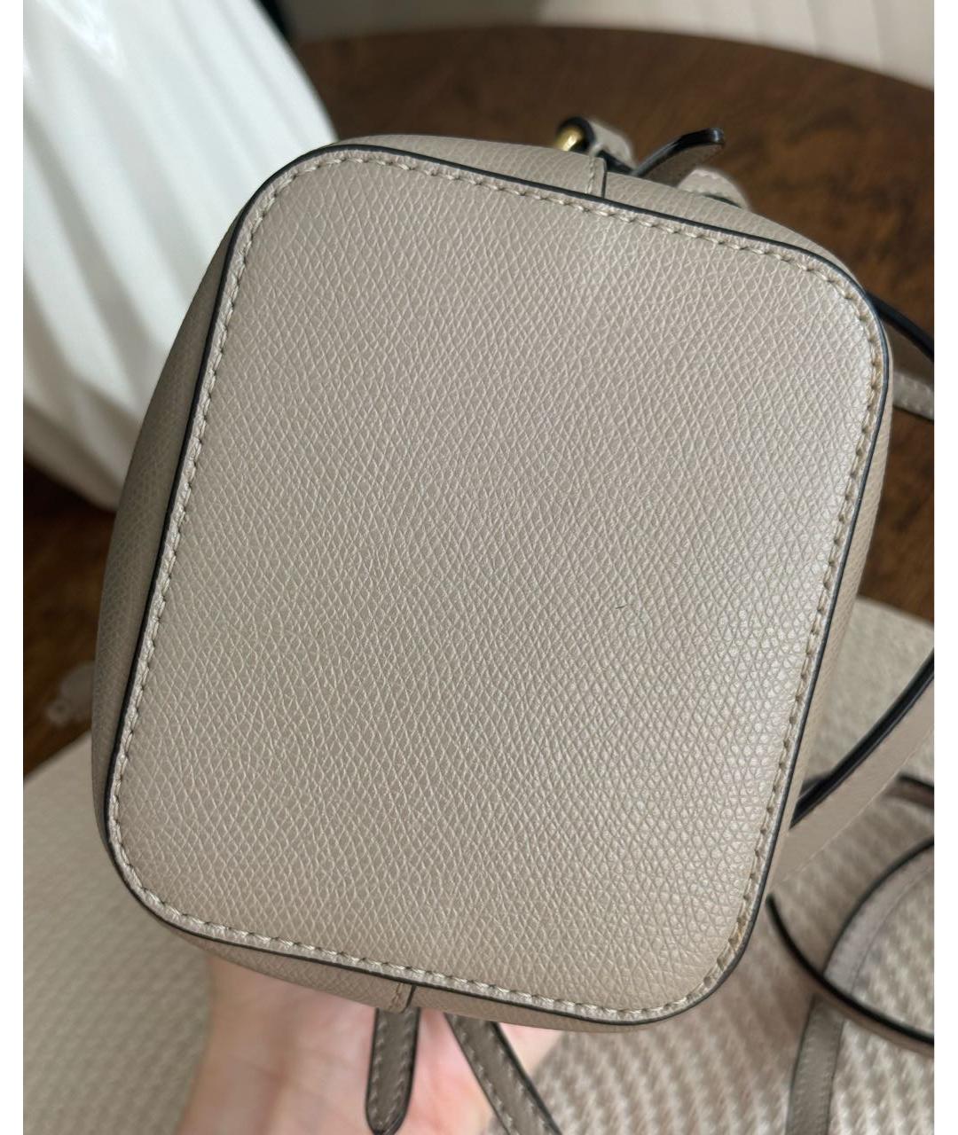 FENDI Бежевая кожаная сумка тоут, фото 5