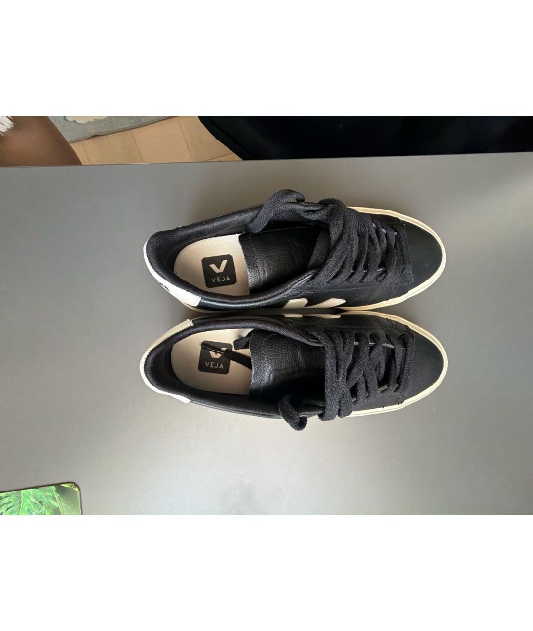 VEJA Черные кожаные кеды, фото 3