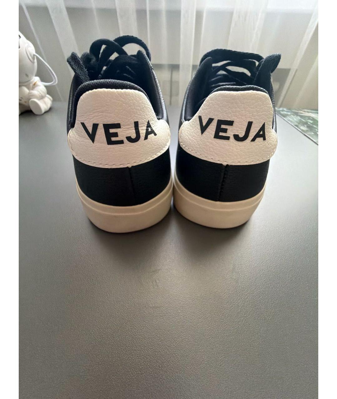 VEJA Черные кожаные кеды, фото 4