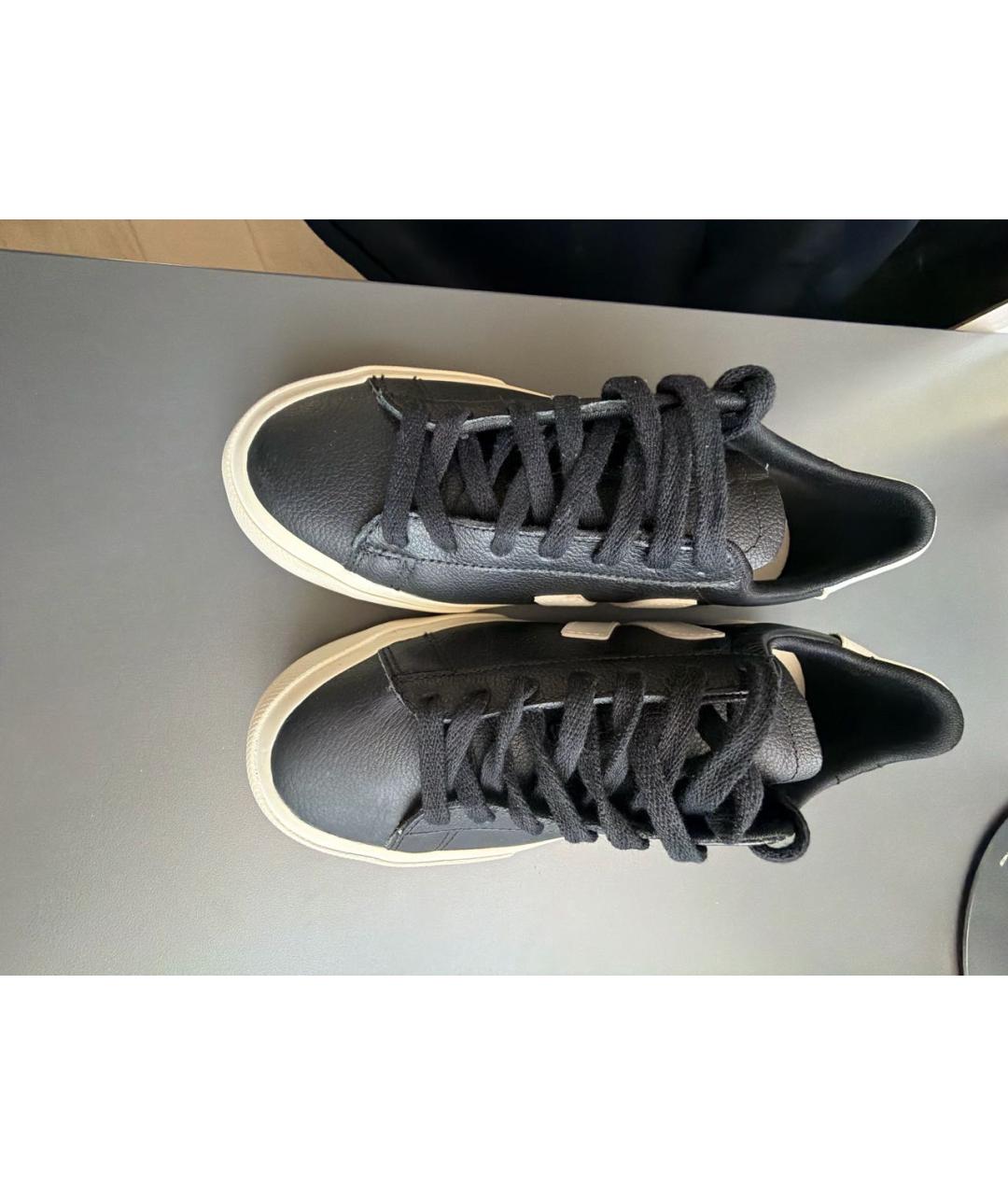 VEJA Черные кожаные кеды, фото 2