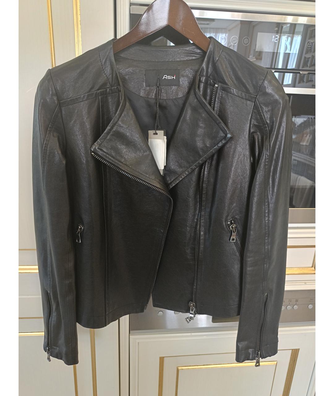 ASH Черная кожаная куртка, фото 5