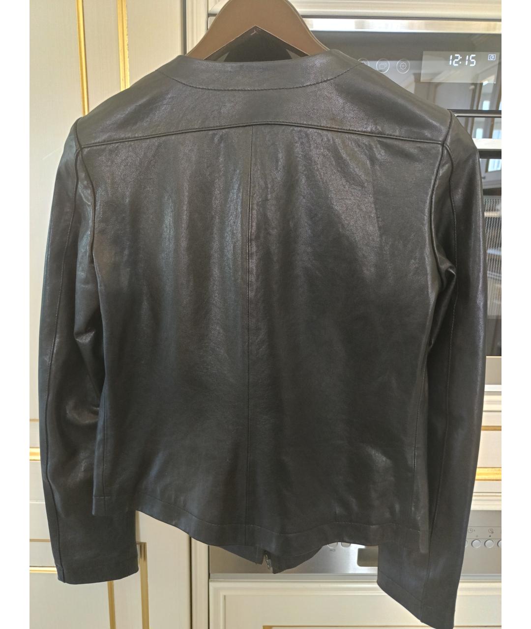 ASH Черная кожаная куртка, фото 2