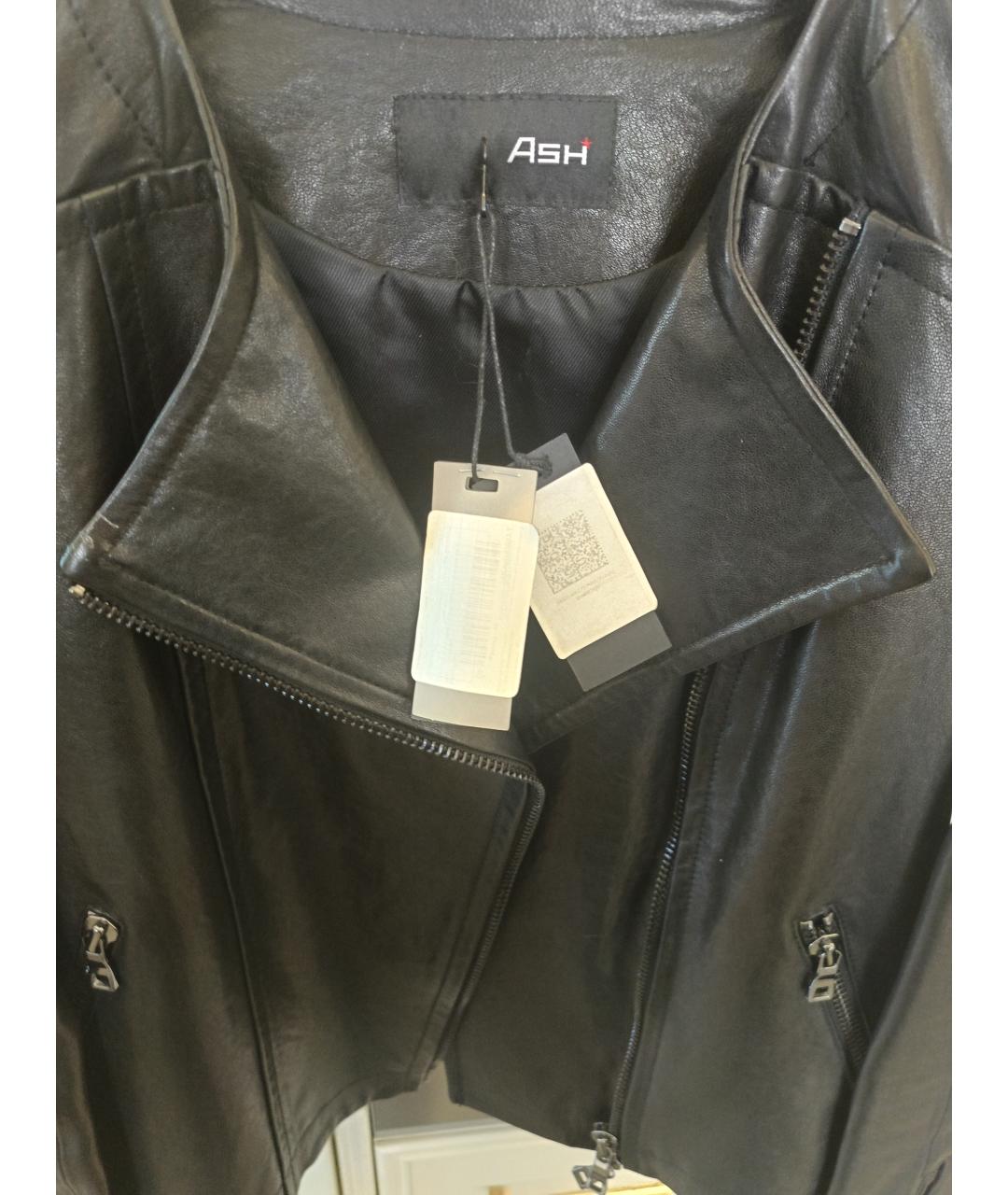 ASH Черная кожаная куртка, фото 3