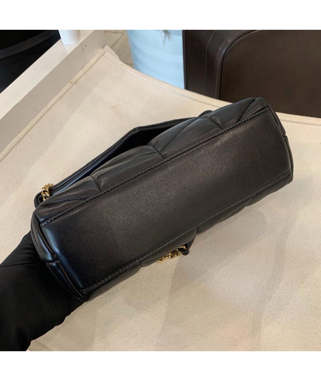 SAINT LAURENT Черная кожаная сумка через плечо, фото 4