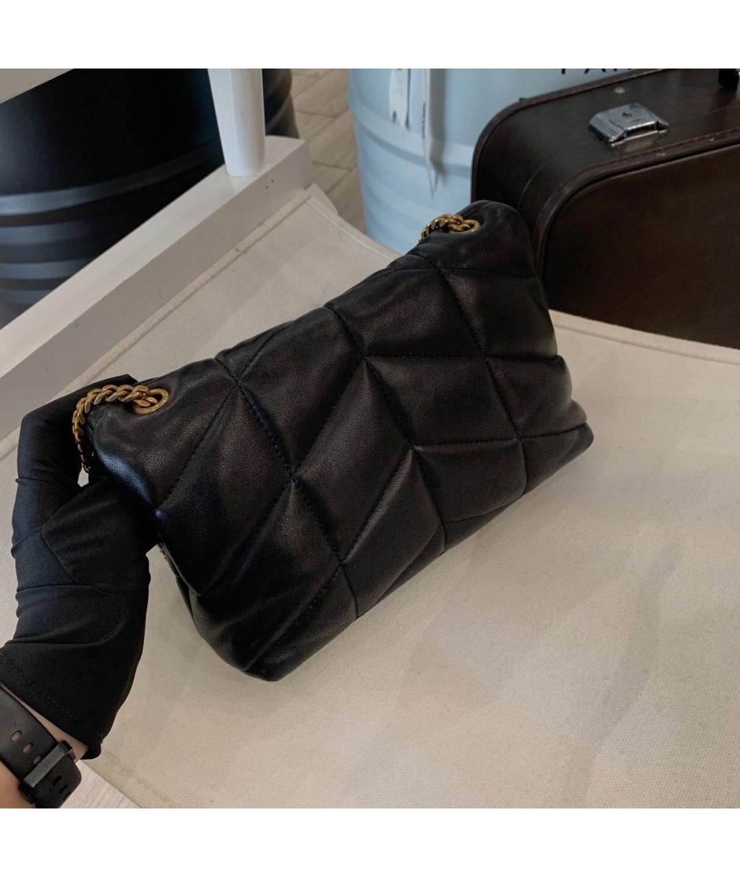 SAINT LAURENT Черная кожаная сумка через плечо, фото 3