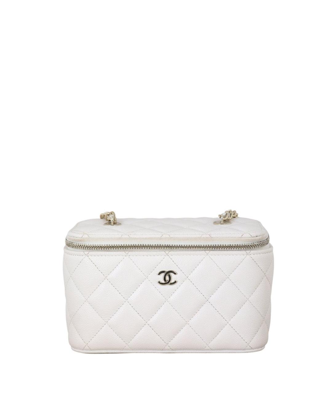 CHANEL Белая кожаная сумка через плечо, фото 1