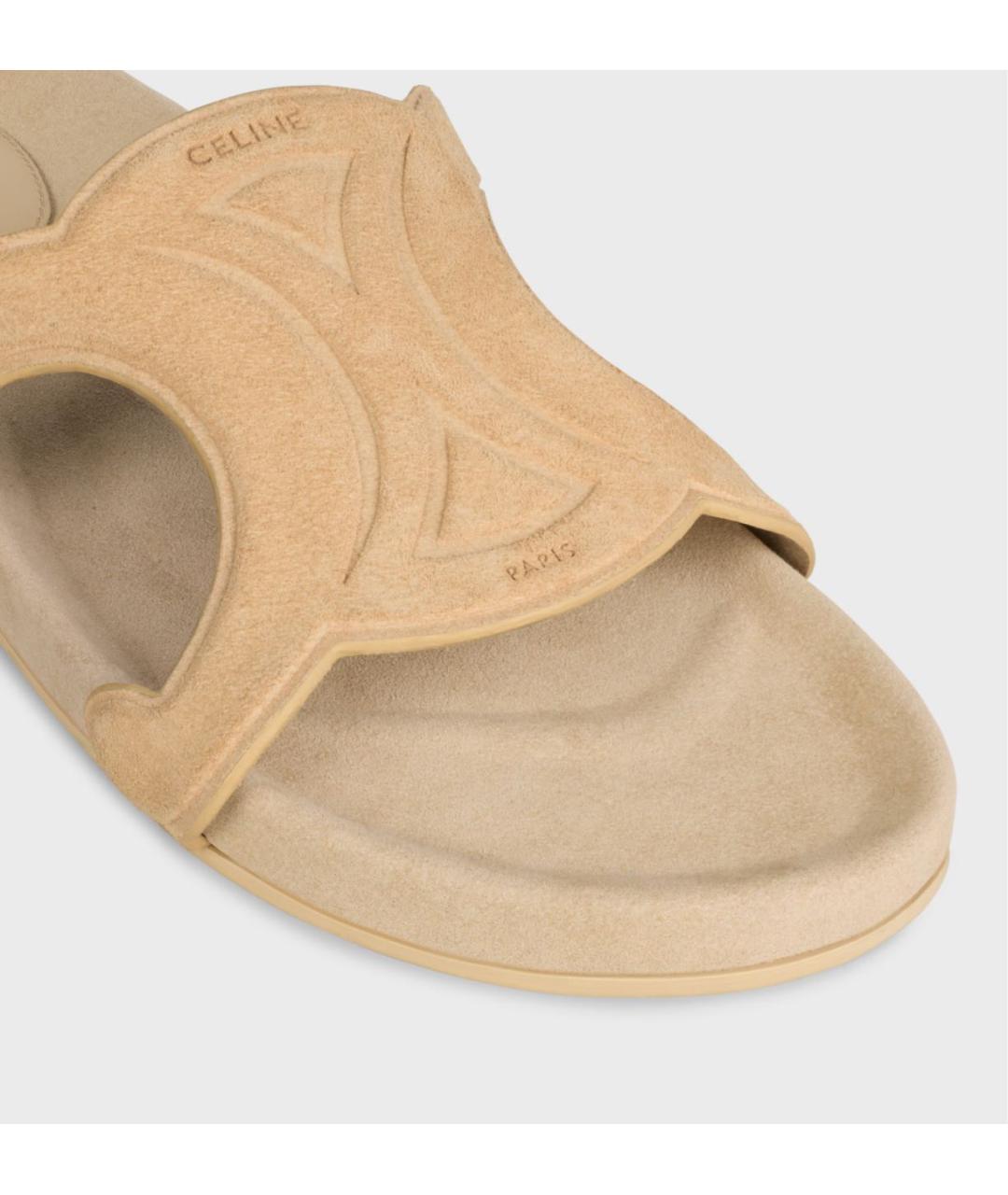CELINE Бежевые мюли, фото 3