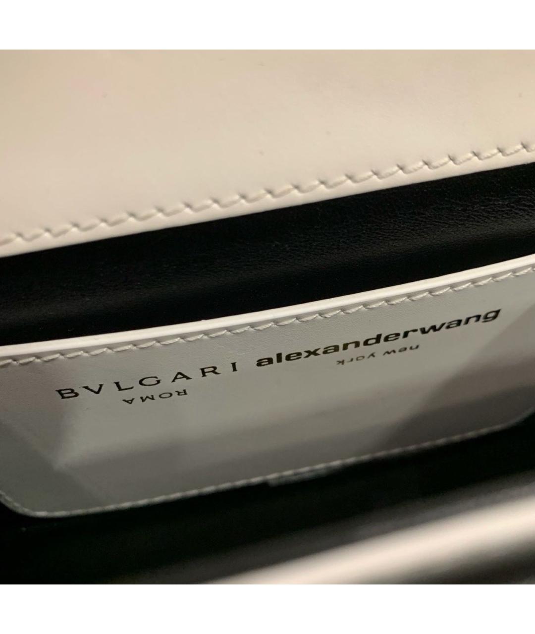 BVLGARI Белая кожаная сумка с короткими ручками, фото 7