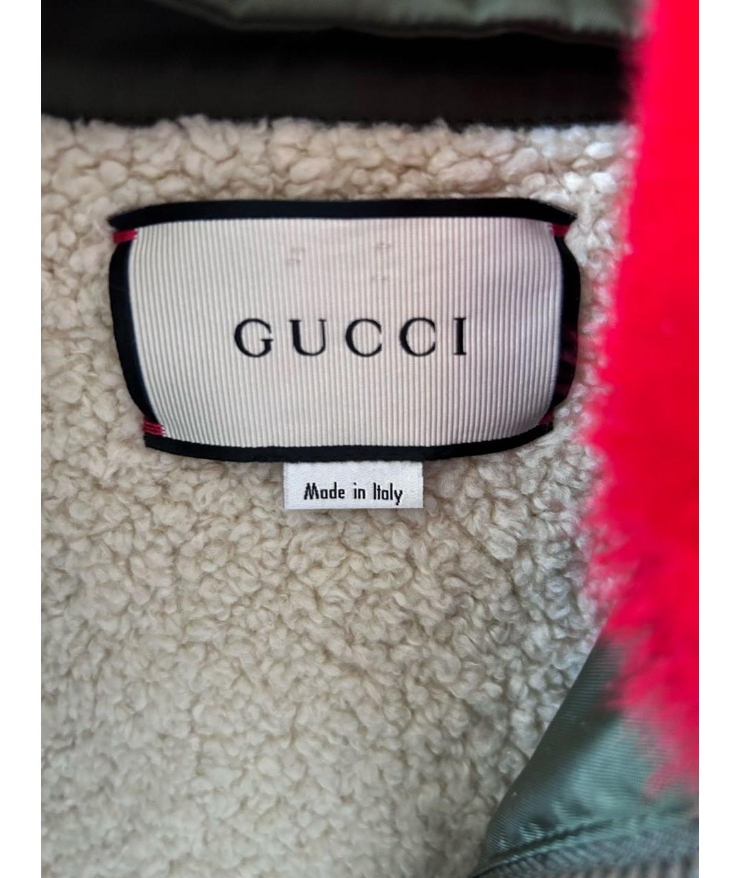 GUCCI Зеленая полиамидовая куртка, фото 3