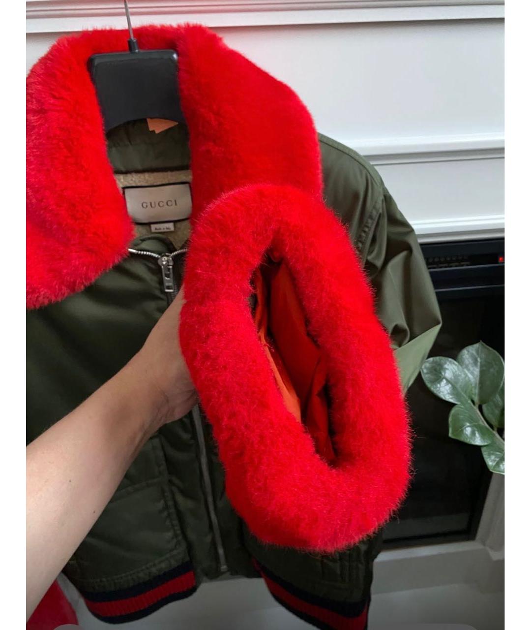 GUCCI Зеленая полиамидовая куртка, фото 6