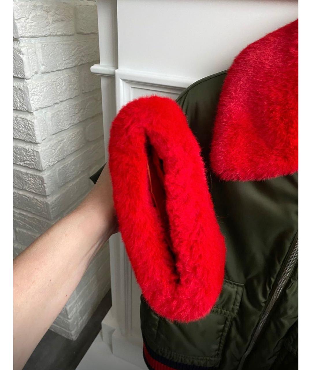 GUCCI Зеленая полиамидовая куртка, фото 7