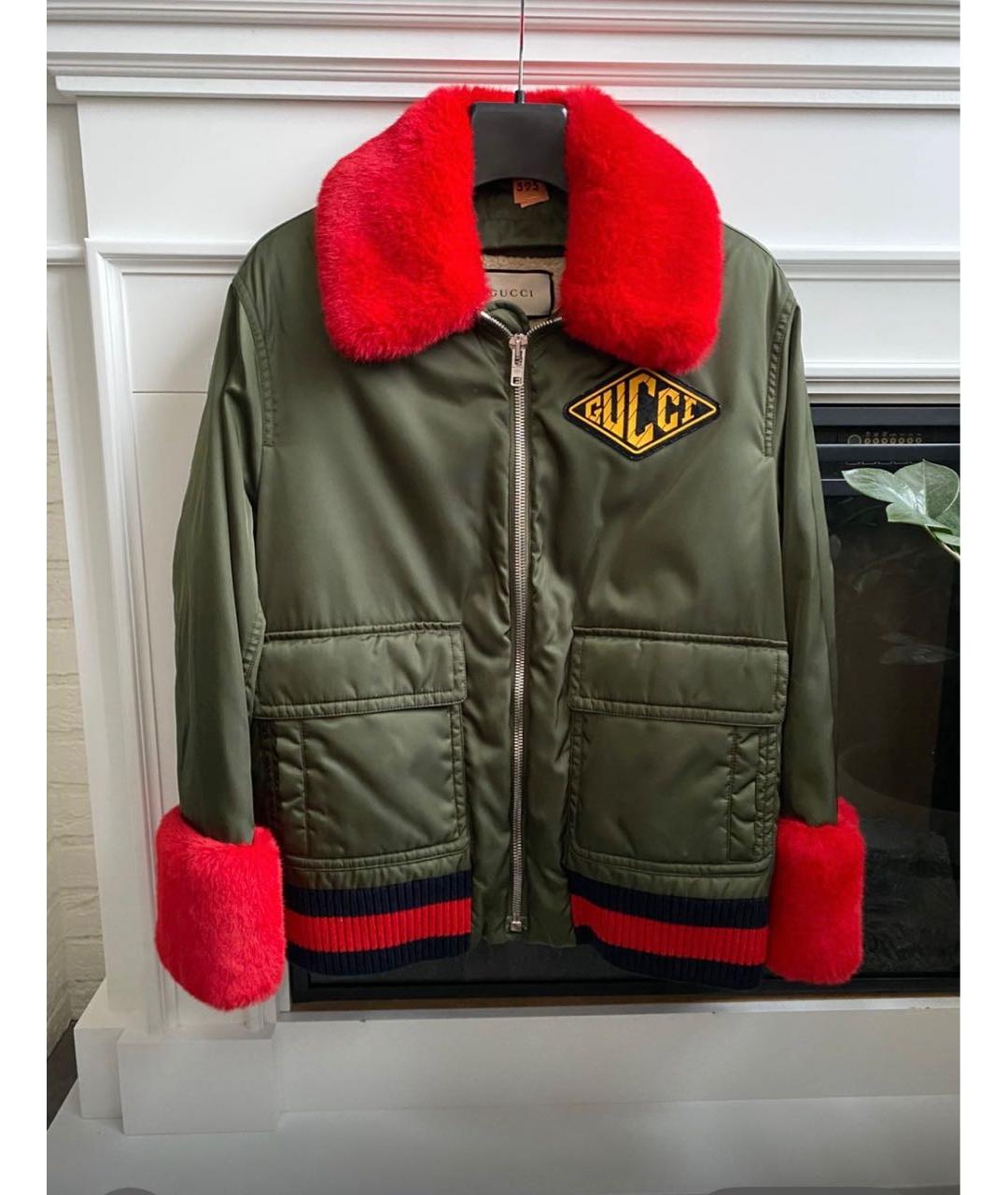 GUCCI Зеленая полиамидовая куртка, фото 9