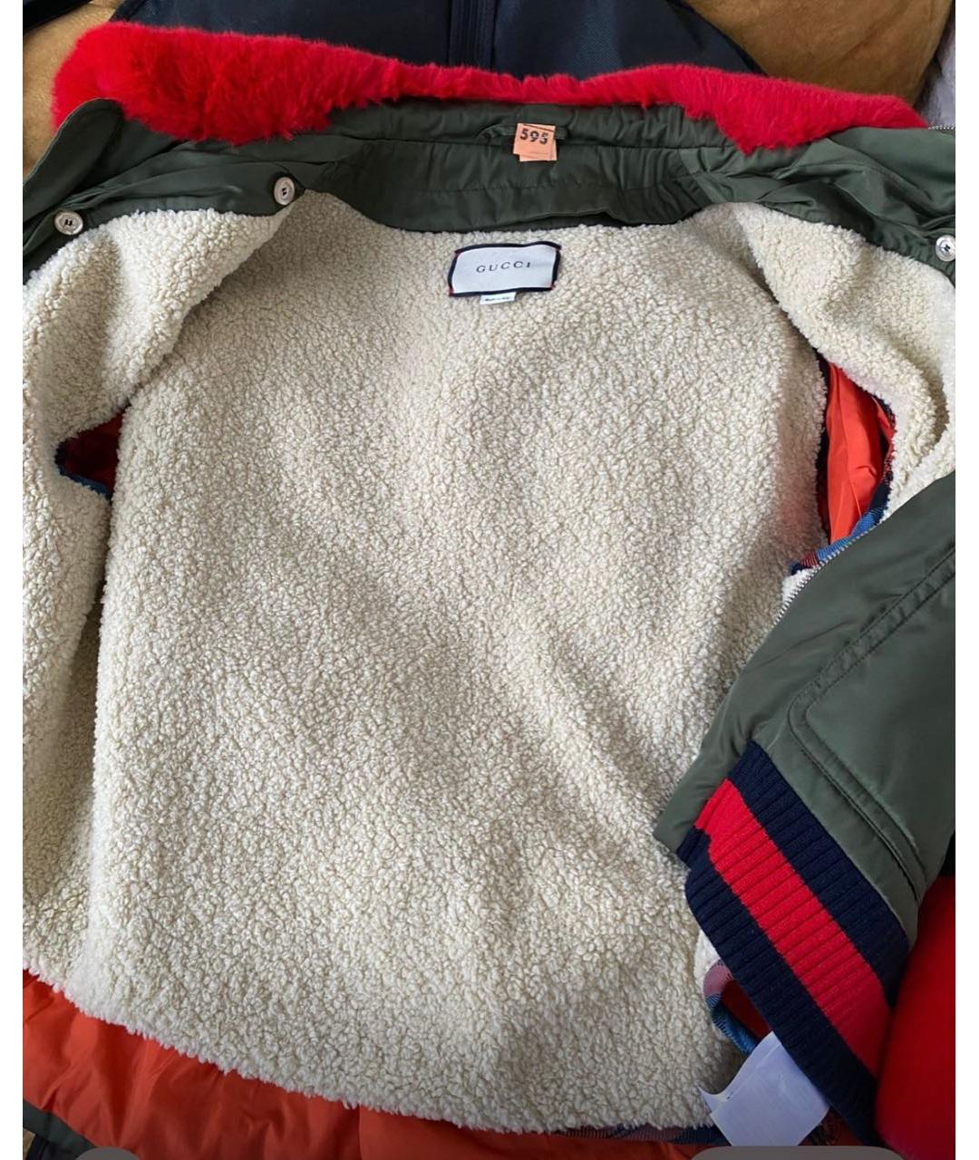 GUCCI Зеленая полиамидовая куртка, фото 8