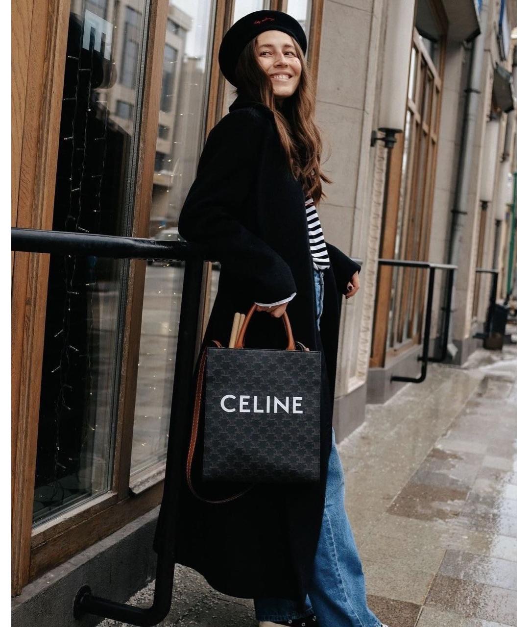 CELINE Коричневая сумка с короткими ручками, фото 8