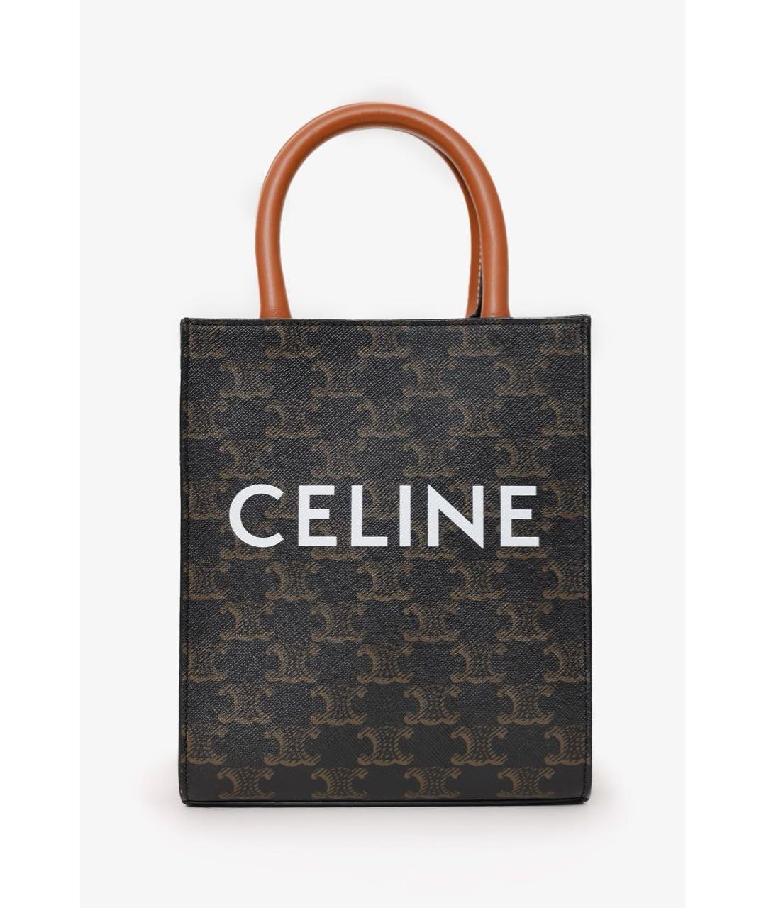 CELINE Коричневая сумка с короткими ручками, фото 9