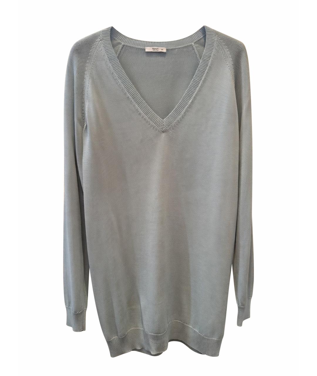 PRADA Голубой вискозный джемпер / свитер, фото 1