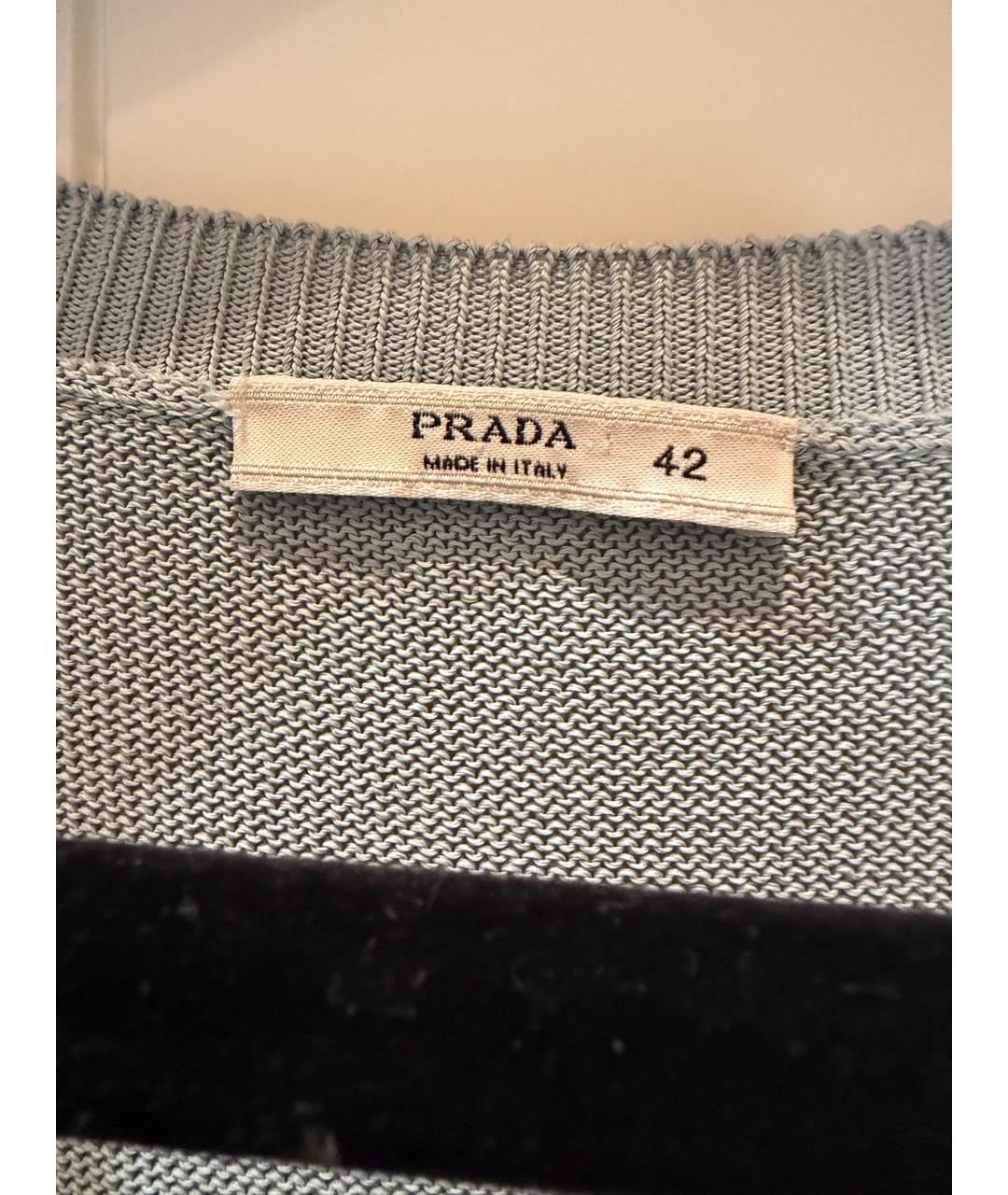 PRADA Голубой вискозный джемпер / свитер, фото 2