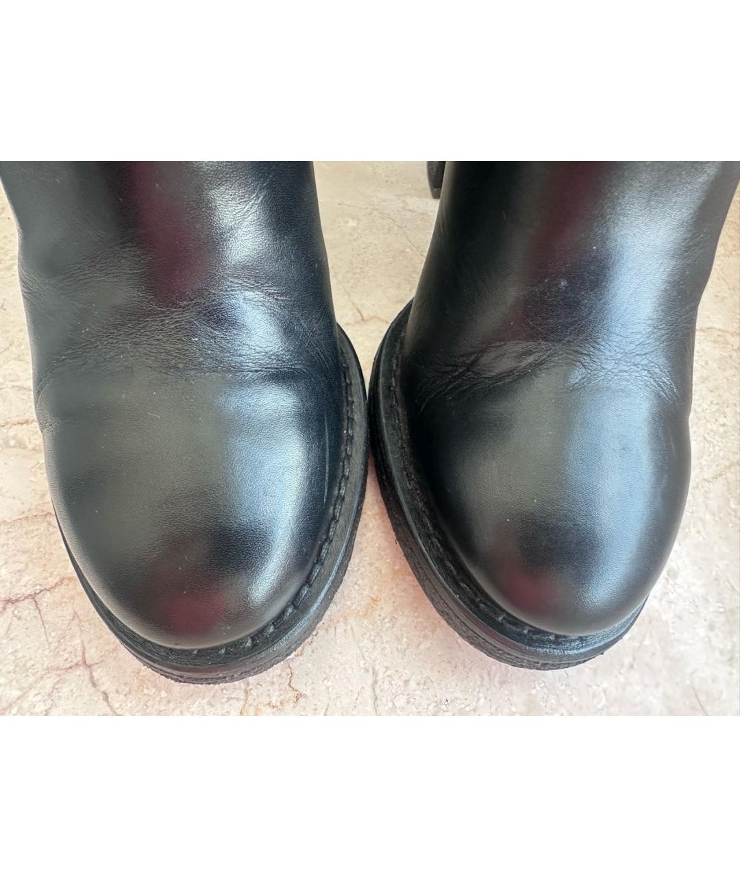 CHANEL Черные кожаные ботильоны, фото 3